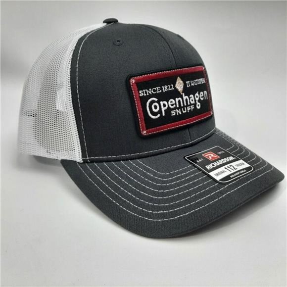 Copenhagen Richardson 112 Trucker Snuff Dip Tobacco Patch Cap Hat Mesh Chew 80s